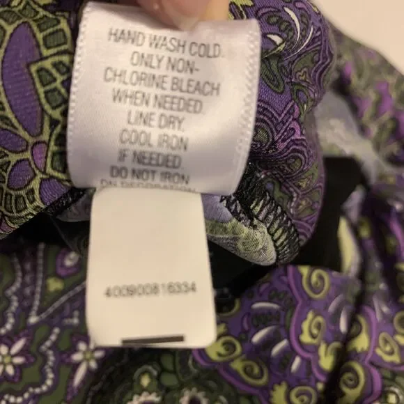 Vintage Y2K Purple Floral Top Tunic Embellished Retro Fairy Goth Medium - Picture 13 of 13